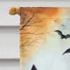 Black Cat Spooky Halloween House Flag Large Porch Sleeve Pole Decorative Outside Yard Banner Artwork Wall Hanging, Polyester, House Size, Multicolor