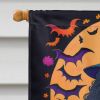 Black Standard Poodle Witchy Halloween House Flag Large Porch Sleeve Pole Decorative Outside Yard Banner Artwork Wall Hanging, Polyester, House Size