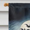 Siberian Husky Spooky Halloween House Flag Large Porch Sleeve Pole Decorative Outside Yard Banner Artwork Wall Hanging, Polyester, House Size