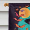 Pit Bull Terrier Witchy Halloween House Flag Large Porch Sleeve Pole Decorative Outside Yard Banner Artwork Wall Hanging, Polyester, House Size