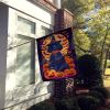 Black Standard Poodle Witchy Halloween House Flag Large Porch Sleeve Pole Decorative Outside Yard Banner Artwork Wall Hanging, Polyester, House Size