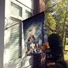 Beagle Spooky Halloween House Flag Large Porch Sleeve Pole Decorative Outside Yard Banner Artwork Wall Hanging, Polyester, House Size, Multicolor