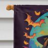 Cairn Terrier Witchy Halloween House Flag Large Porch Sleeve Pole Decorative Outside Yard Banner Artwork Wall Hanging, Polyester, House Size