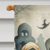 Mummies Spooky Halloween House Flag Large Porch Sleeve Pole Decorative Outside Yard Banner Artwork Wall Hanging, Polyester, House Size, Multicolor