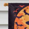 Bloodhound Witchy Halloween House Flag Large Porch Sleeve Pole Decorative Outside Yard Banner Artwork Wall Hanging, Polyester, House Size, Multicolor