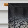 Black Pug Spooky Halloween House Flag Large Porch Sleeve Pole Decorative Outside Yard Banner Artwork Wall Hanging, Polyester, House Size, Multicolor