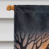 Doberman Pinscher Spooky Halloween House Flag Large Porch Sleeve Pole Decorative Outside Yard Banner Artwork Wall Hanging, Polyester, House Size