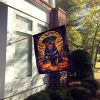 Rottweiler Witchy Halloween House Flag Large Porch Sleeve Pole Decorative Outside Yard Banner Artwork Wall Hanging, Polyester, House Size, Multicolor