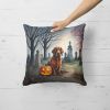 Irish Setter Spooky Halloween Throw Pillow Machine Washable, Indoor Outdoor Decorative Pillow for Couch, Bed or Patio, 18Hx18W