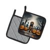 Bloodhound Spooky Halloween Pair of Pot Holders Kitchen Heat Resistant Pot Holders Sets Oven Hot Pads for Cooking Baking BBQ, 7 1/2 x 7 1/2