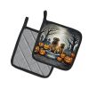 Shar Pei Spooky Halloween Pair of Pot Holders Kitchen Heat Resistant Pot Holders Sets Oven Hot Pads for Cooking Baking BBQ, 7 1/2 x 7 1/2