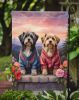 Tibetan Terrier Two Hearts Garden Flag Mailbox Flag Decorative Yard Flag Banner Outside Patio Artwork Yard Flower Beds, Garden Size, Multicolor