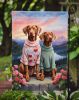 Vizsla Two Hearts Garden Flag Mailbox Flag Decorative Yard Flag Banner Outside Patio Artwork Yard Flower Beds, Garden Size, Multicolor