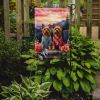 Silky Terrier Two Hearts Garden Flag Mailbox Flag Decorative Yard Flag Banner Outside Patio Artwork Yard Flower Beds, Garden Size, Multicolor