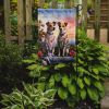 Jack Russell Terrier Two Hearts Garden Flag Mailbox Flag Decorative Yard Flag Banner Outside Patio Artwork Yard Flower Beds, Garden Size, Multicolor