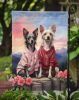 Chinese Crested Two Hearts Garden Flag Mailbox Flag Decorative Yard Flag Banner Outside Patio Artwork Yard Flower Beds, Garden Size, Multicolor