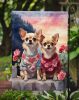 Chihuahua Two Hearts Garden Flag Mailbox Flag Decorative Yard Flag Banner Outside Patio Artwork Yard Flower Beds, Garden Size, Multicolor