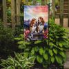 Basset Hound Two Hearts Garden Flag Mailbox Flag Decorative Yard Flag Banner Outside Patio Artwork Yard Flower Beds, Garden Size, Multicolor