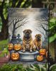 Shar Pei Spooky Halloween Garden Flag Mailbox Flag Decorative Yard Flag Banner Outside Patio Artwork Yard Flower Beds, Garden Size, Multicolor