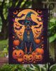 Miniature Pinscher Witchy Halloween Garden Flag Mailbox Flag Decorative Yard Flag Banner Outside Patio Artwork Yard Flower Beds, Garden Size