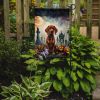 Vizsla Spooky Halloween Garden Flag Mailbox Flag Decorative Yard Flag Banner Outside Patio Artwork Yard Flower Beds, Garden Size, Multicolor
