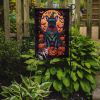 Black French Bulldog Witchy Halloween Garden Flag Mailbox Flag Decorative Yard Flag Banner Outside Patio Artwork Yard Flower Beds, Garden Size