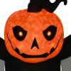 HOMCOM 9ft Halloween Inflatables Outdoor Decorations, Pumpkin Ghost with Pumpkin Patch, Outdoor Giant Blow Up Yard Decor with Build-in LED for Garden