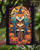 Shiba Inu Witchy Halloween Garden Flag Mailbox Flag Decorative Yard Flag Banner Outside Patio Artwork Yard Flower Beds, Garden Size, Multicolor