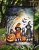 Trick or Treaters Spooky Halloween Garden Flag Mailbox Flag Decorative Yard Flag Banner Outside Patio Artwork Yard Flower Beds, Garden Size