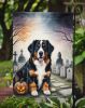 Bernese Mountain Dog Spooky Halloween Garden Flag Mailbox Flag Decorative Yard Flag Banner Outside Patio Artwork Yard Flower Beds, Garden Size