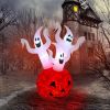 5.9 FT Halloween Inflatable Pumpkin Ghost Outdoor Decorations