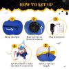 3.3 FT Halloween Inflatable Clown Broke Out from Window Outdoor Decorations