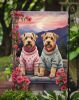 Wheaten Terrier Two Hearts Garden Flag Mailbox Flag Decorative Yard Flag Banner Outside Patio Artwork Yard Flower Beds, Garden Size, Multicolor