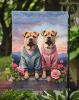 Shar Pei Two Hearts Garden Flag Mailbox Flag Decorative Yard Flag Banner Outside Patio Artwork Yard Flower Beds, Garden Size, Multicolor