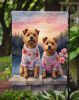 Norfolk Terrier Two Hearts Garden Flag Mailbox Flag Decorative Yard Flag Banner Outside Patio Artwork Yard Flower Beds, Garden Size, Multicolor