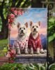 Westie Two Hearts Garden Flag Mailbox Flag Decorative Yard Flag Banner Outside Patio Artwork Yard Flower Beds, Garden Size, Multicolor