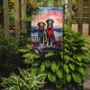 Saluki Two Hearts Garden Flag Mailbox Flag Decorative Yard Flag Banner Outside Patio Artwork Yard Flower Beds, Garden Size, Multicolor