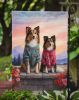 Sheltie Two Hearts Garden Flag Mailbox Flag Decorative Yard Flag Banner Outside Patio Artwork Yard Flower Beds, Garden Size, Multicolor