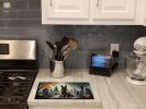 NEW Belgian Malinois Spooky Halloween Glass Cutting Board Decorative Tempered Glass Kitchen Cutting and Serving Board Large Size Chopping Board