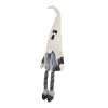 8.3x4x31.5" Fabric Sitting Gnome w/ White Ghost Hat, for Halloween Decor