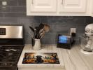 NEW Chocolate Labrador Retriever Spooky Halloween Glass Cutting Board Decorative Tempered Glass Kitchen Cutting and Serving Board Large Size Chopping