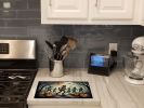 NEW Zombies Spooky Halloween Glass Cutting Board Decorative Tempered Glass Kitchen Cutting and Serving Board Large Size Chopping Board