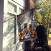 Shar Pei Spooky Halloween House Flag Large Porch Sleeve Pole Decorative Outside Yard Banner Artwork Wall Hanging, Polyester, House Size, Multicolor