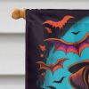 Chocolate Labrador Retriever Witchy Halloween House Flag Large Porch Sleeve Pole Decorative Outside Yard Banner Artwork Wall Hanging, Polyester