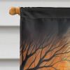 Black Labrador Retriever Spooky Halloween House Flag Large Porch Sleeve Pole Decorative Outside Yard Banner Artwork Wall Hanging, Polyester