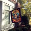 Shiba Inu Witchy Halloween House Flag Large Porch Sleeve Pole Decorative Outside Yard Banner Artwork Wall Hanging, Polyester, House Size, Multicolor