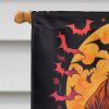 Brittany Spaniel Witchy Halloween House Flag Large Porch Sleeve Pole Decorative Outside Yard Banner Artwork Wall Hanging, Polyester, House Size