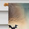 Belgian Malinois Spooky Halloween House Flag Large Porch Sleeve Pole Decorative Outside Yard Banner Artwork Wall Hanging, Polyester, House Size