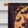 Australian Terrier Witchy Halloween House Flag Large Porch Sleeve Pole Decorative Outside Yard Banner Artwork Wall Hanging, Polyester, House Size