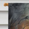 Yellow Labrador Retriever Spooky Halloween House Flag Large Porch Sleeve Pole Decorative Outside Yard Banner Artwork Wall Hanging, Polyester